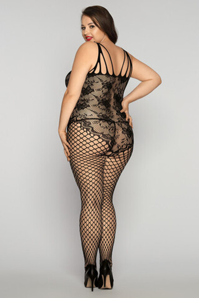 Костюм-сетка и стринги Candy Girl Kasandrah, 2XL (Цвет: черный)