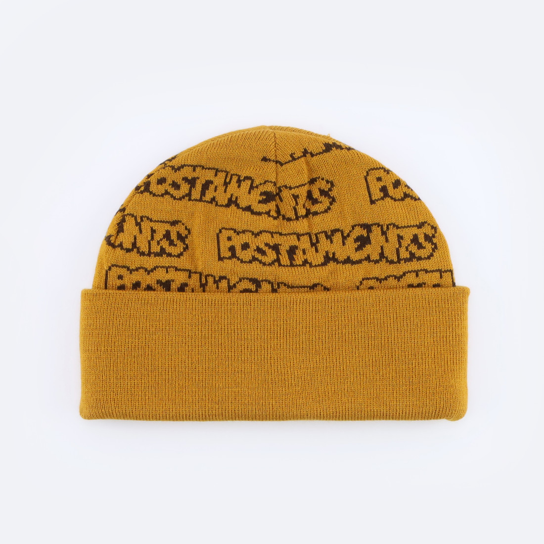 Купить Шапка Postaments Wordz (dark mustard/brown)