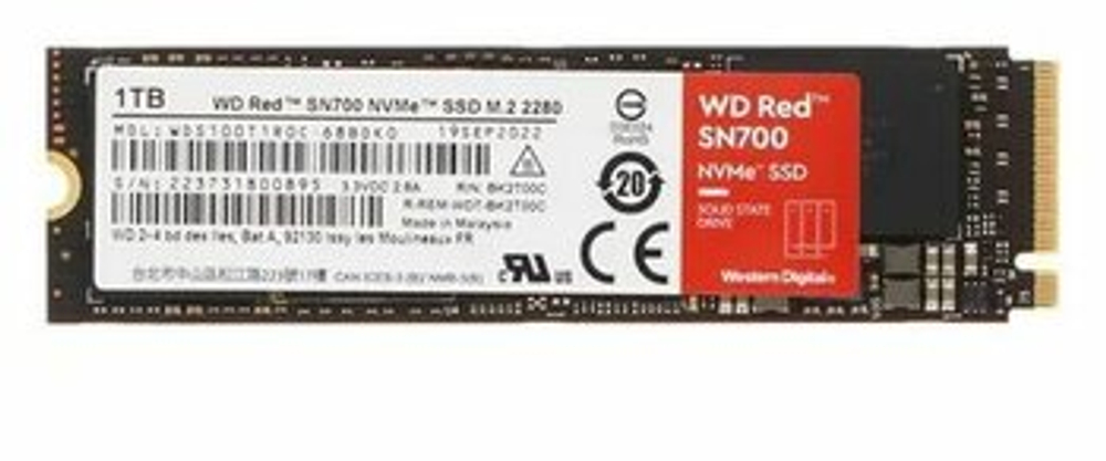 SSD WESTERN DIGITAL WD Red SN700, 1 ТБ, M.2, PCIe, NVMe, WDS100T1R0C