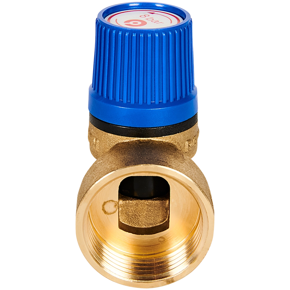 Клапан предохранительный ROMMER - 3/4", сброс 1" (ВР/ВР, Tmax 110°C, 8 бар)