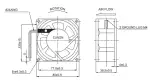 Вентилятор осевой компактный 80х80х38 мм SUNON SF23080A 2083 HSL, 230 В, 39 м3/час, 2300 об/мин., 31 Дб