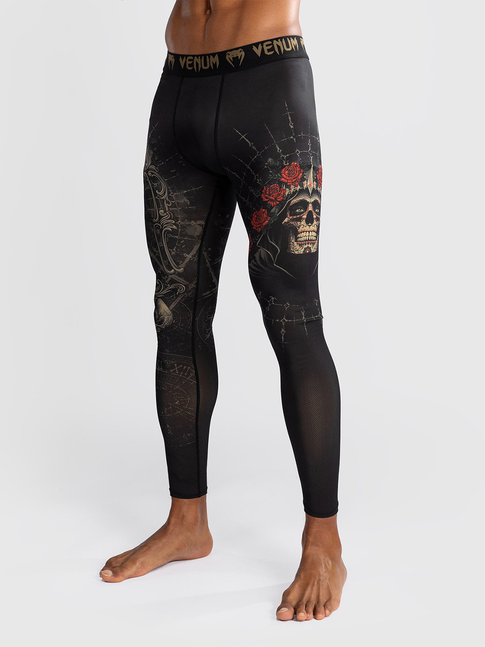 Тайтсы Venum Santa Muerte 5.0 Deep Black/Gold