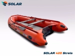 Лодка надувная моторная solar-420 strela jet tunnel