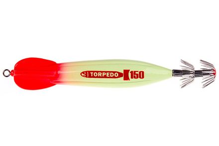 Кальмарница ASARI Torpedo 150гр #01 Red Head-Green Lumo
