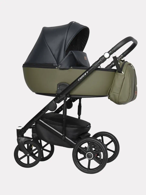Коляска 2 в 1 Riko Basic Ozon 02 черно-зеленый