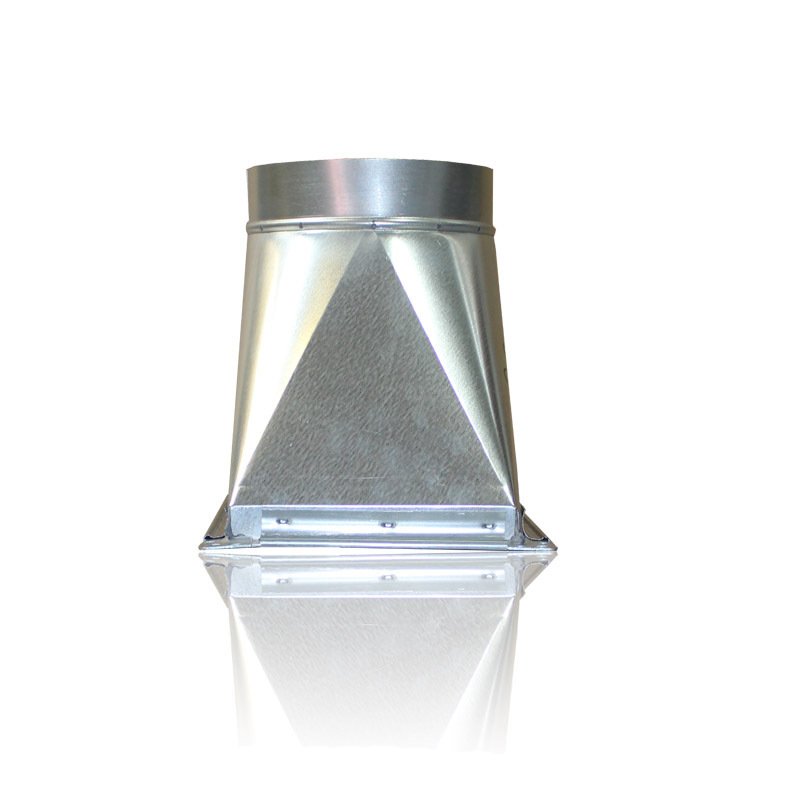 Переход c прямоугольного на круглое сечение (оц. сталь) 600х350-d200