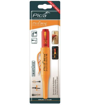 Строительный маркер для глубоких отверстий Pica BIG Ink красный в блистере PICA-MARKER 170/40/SB