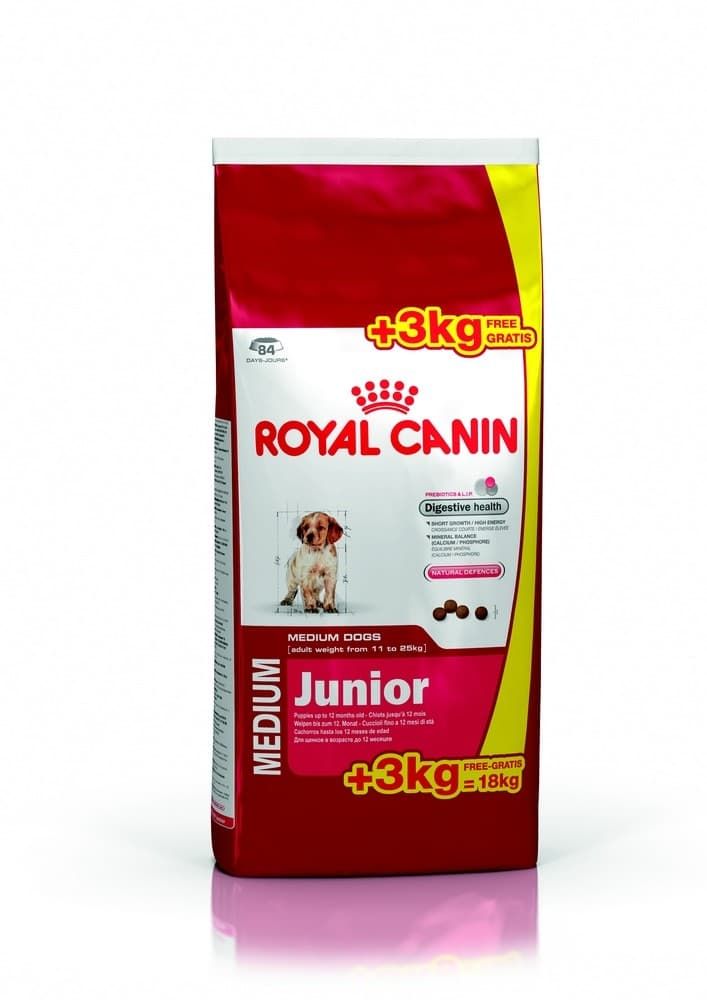 Royal Canin МЕДИУМ Юниор 15 + 3 кг Royal Canin МЕДИУМ Юниор 15 + 3 кг