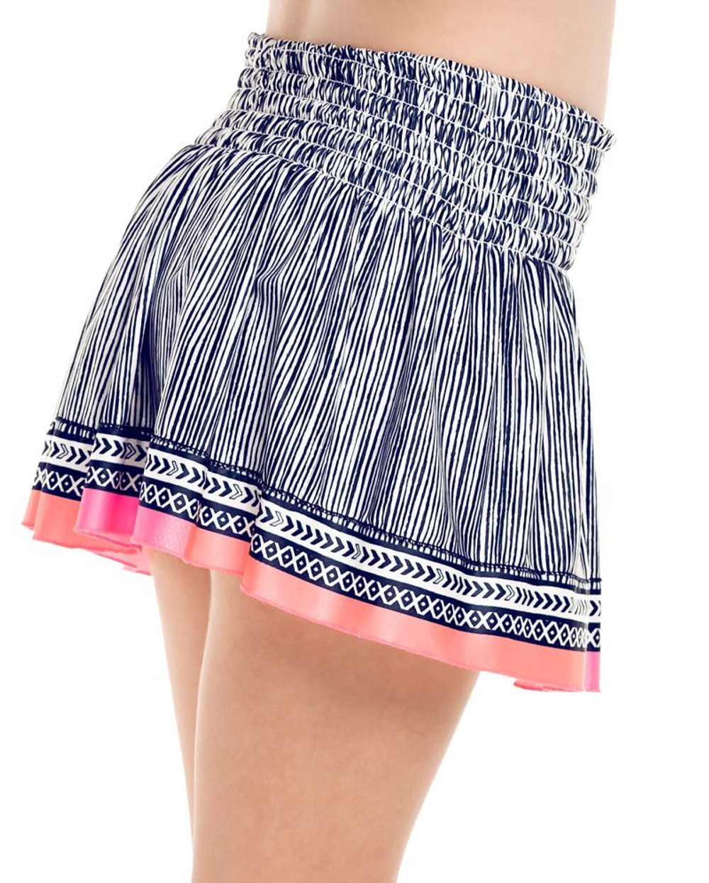 Юбка для девочки теннисная Lucky in Love Santa FE Glow Long Live Summer Smocked Skirt - navy