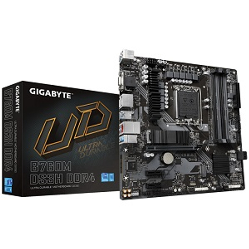 Материнская плата GIGABYTE B760M DS3H DDR4 (LGA1700/B760/4xDDR4/PCI-Ex16/2xM.2/SB7.1/GLAN/VGA/HDMI/2xDisplayPort/mATX)