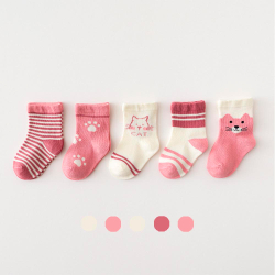 Детские носки "Pink Kitty" 0-1 год, 5 шт