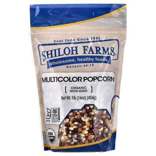 Shiloh Farms, органический разноцветный попкорн, 454 г (16 унций)