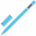 Ручка шариковая BRAUBERG TRIOS BLUE, 1шт, СИНЯЯ, трехгранная, корпус голубой, игольчатый узел 0,7 мм, линия 0,5 мм, 144158