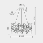 Подвесная люстра Modestyle MS.2290.8R CR