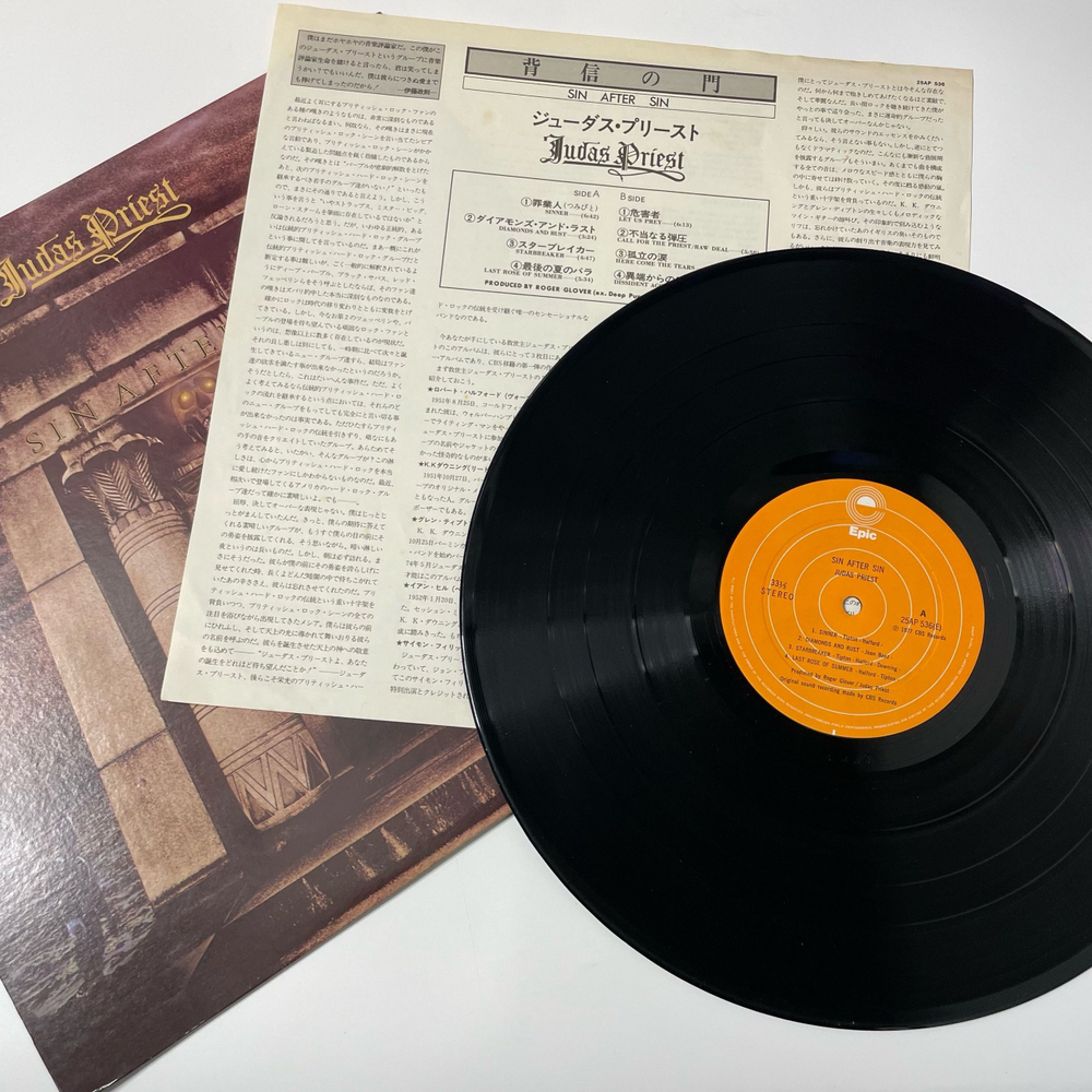 Винтажная виниловая пластинка LP Judas Priest Sin After Sin (Япония 1977) (Без Оби)