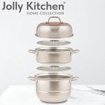 Мантоварка-пароварка Jolly Kitchen три яруса, диаметр 28 см, нержавеющая сталь