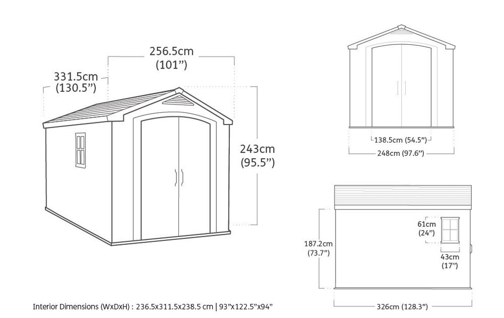 Пластиковый хозблок Keter Factor 8x11