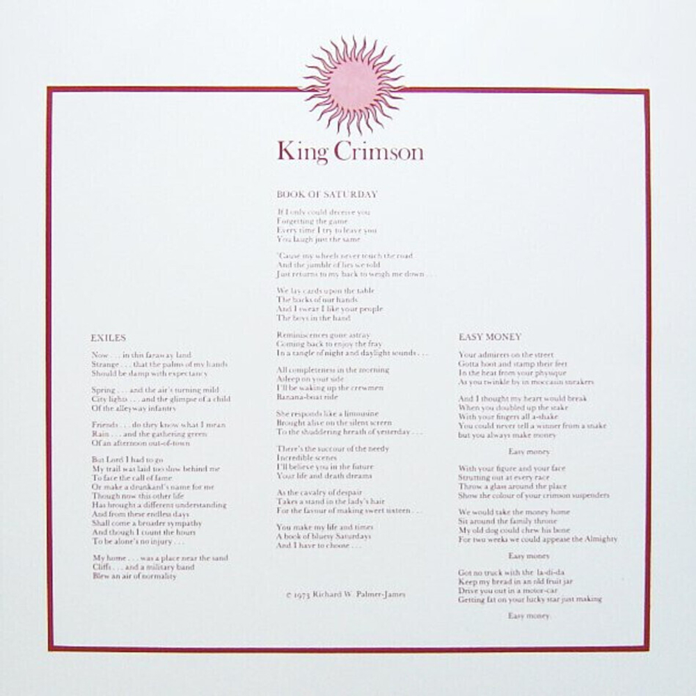 King Crimson / Larks' Tongues In Aspic (LP)