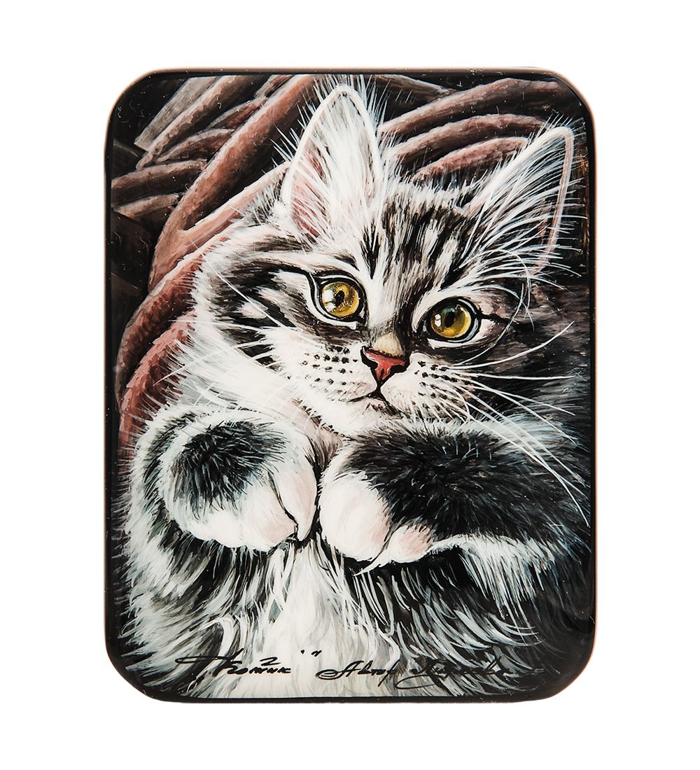 ШК-55/167-A Шкатулка «Котик» исп. Лидяева
