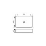 Раковина накладная Black Rectangle, 50x35, прямоугольная, черный матовый, ST-BLACKRECTANGLE5805000-MOS