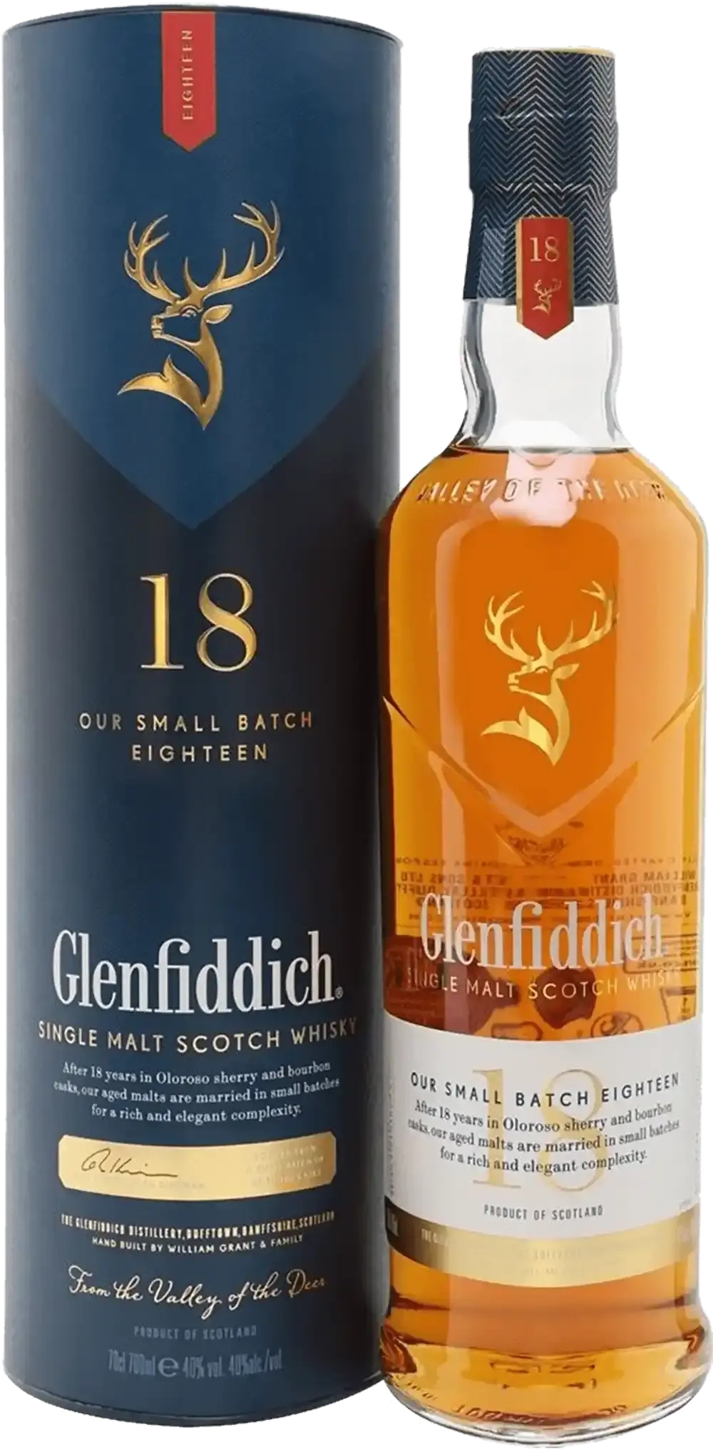 Виски Glenfiddich 18 Y.O. 0,7 л. В тубе