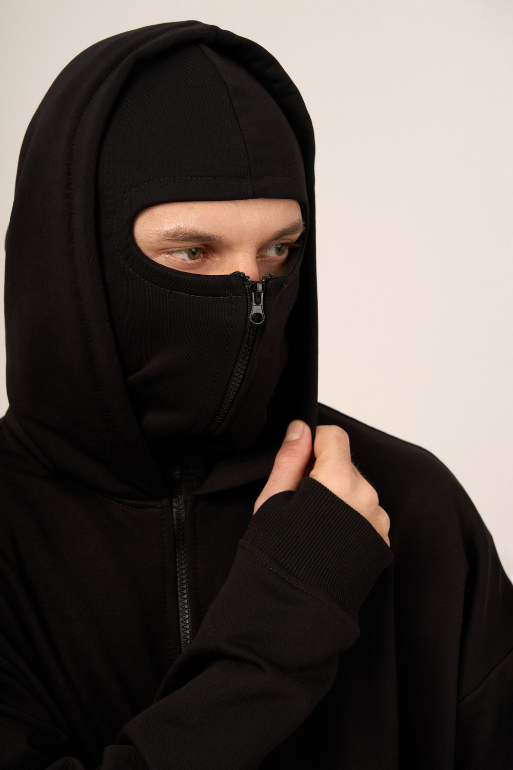 Худи KUL'TURA "MASK ZIP" Черный