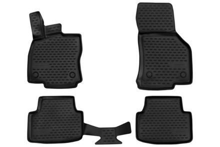Коврики 3D в салон подходят для SKODA Octavia (III(A7), IIIp(A7), IV(A8)), 2013-2019, 2020->, 4 шт. (полиуретан)