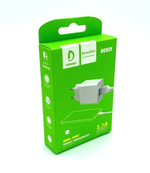 Зарядное устройство DENMEN DC02L 2.1A 2xUSB + кабель Lightning White