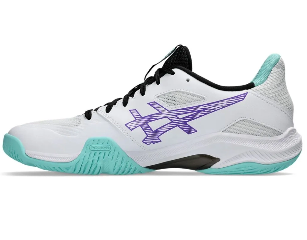 Мужские кроссовки для сквоша/бадминтона Asics Blade FF 2 - white/radiant amethyst
