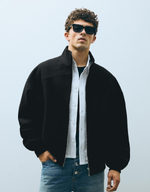 Мужской бомбер из ткани с эффектом фетра - BERSHKA