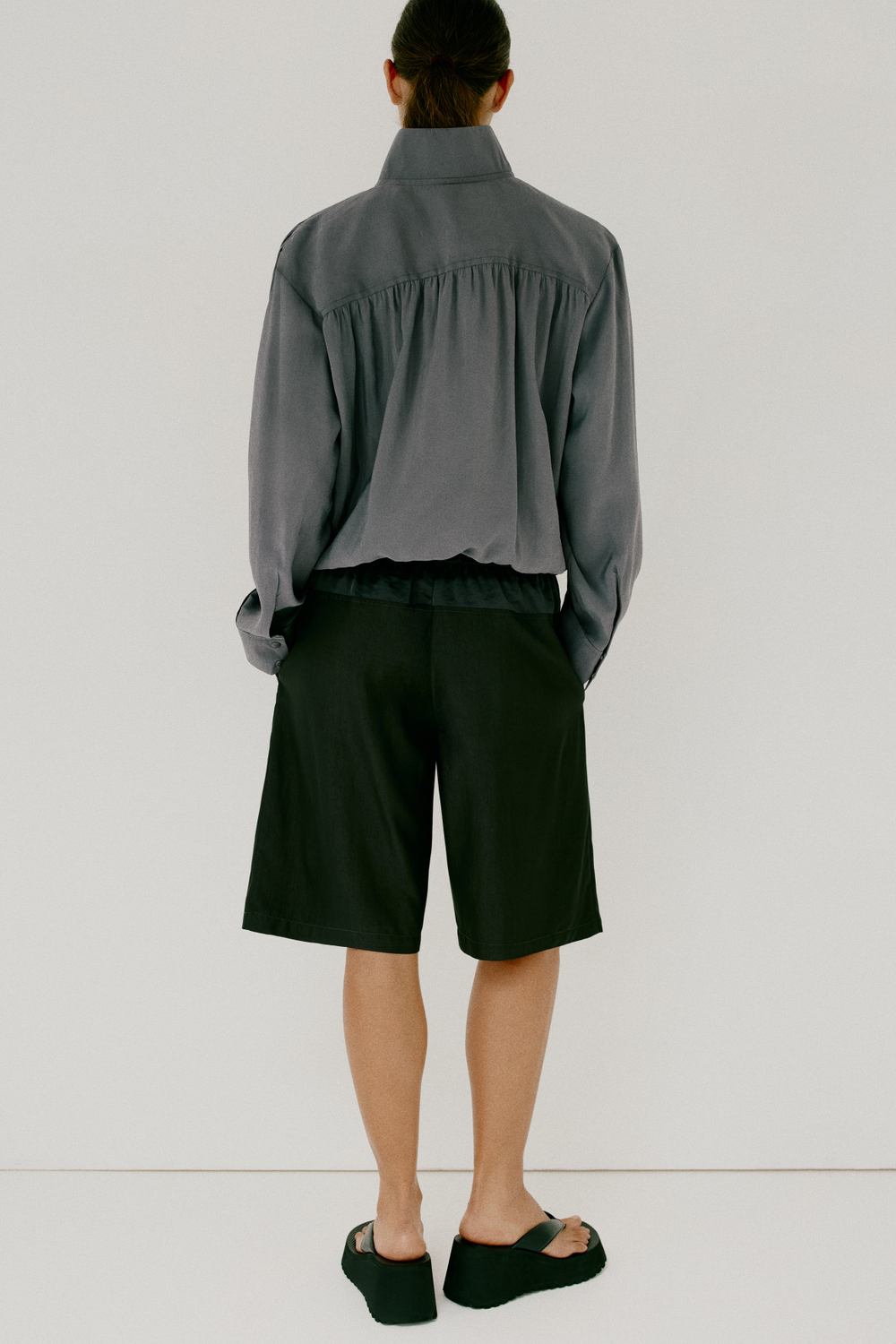 Блузка с низом баллон из смеси модала - H&M