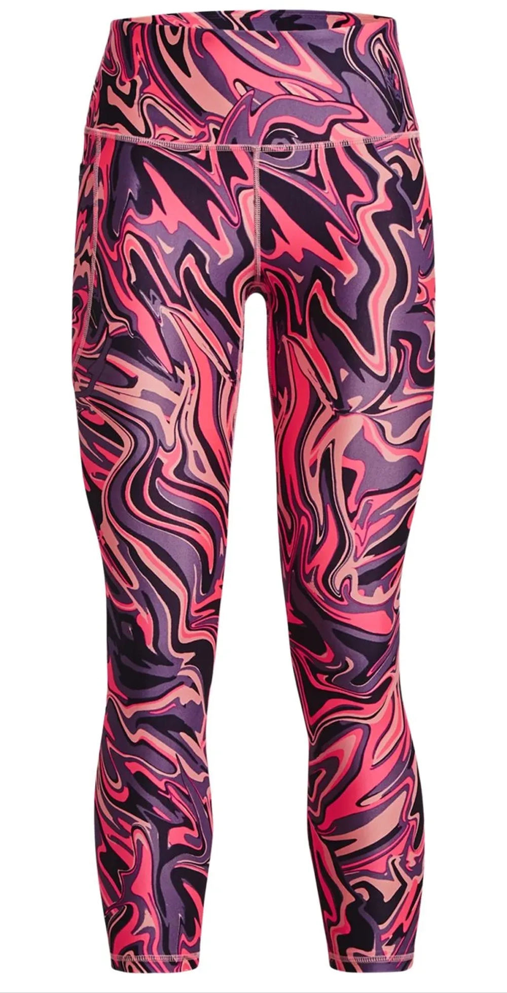 Леггинсы Under Armour Women's HeatGear No-Slip Waistband Printed Ankle - posh pink/tux purple