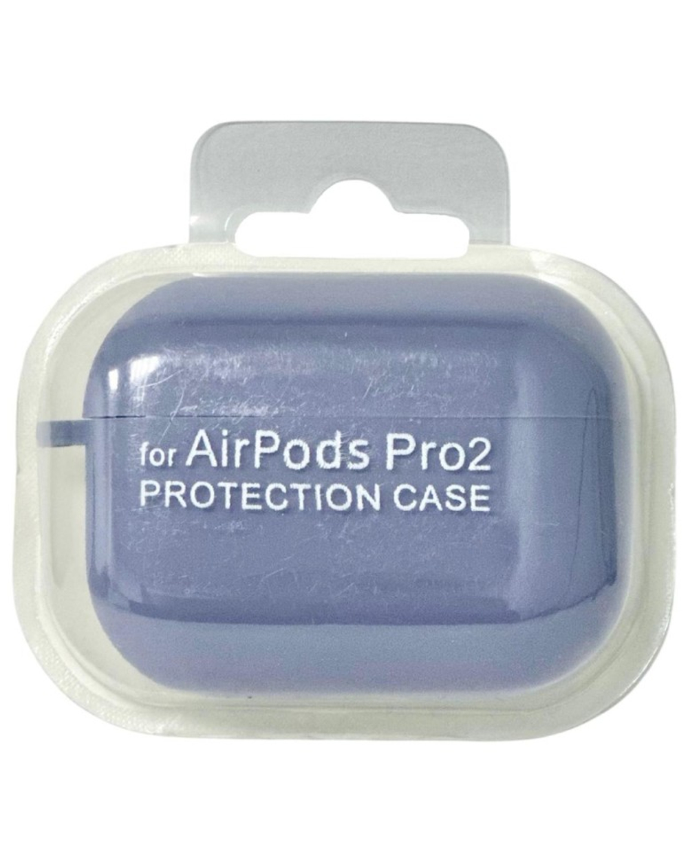 Силиконовый чехол для AirPods Pro 2 c карабином сиреневый