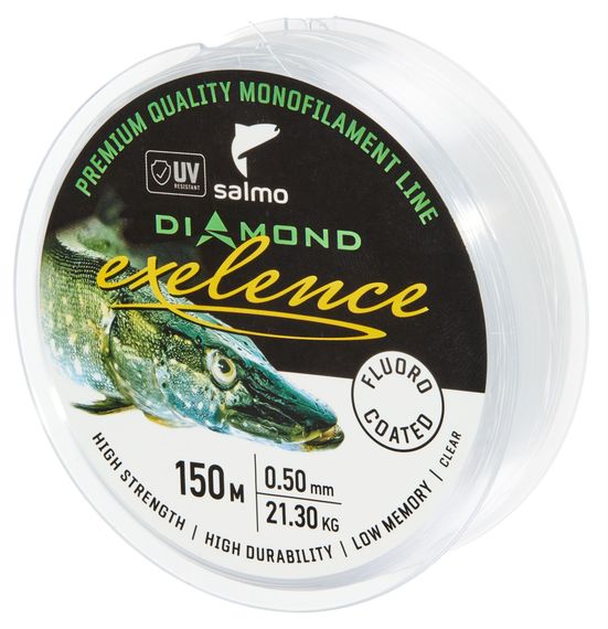 Леска монофильная Salmo Diamond EXELENCE FLUORO COATED Clear 150/050