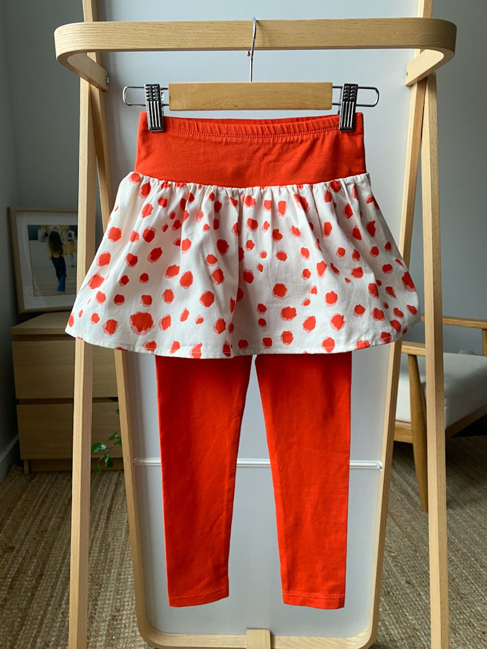 Новые хлопковые лосины с юбкой Mini Rodini, 110