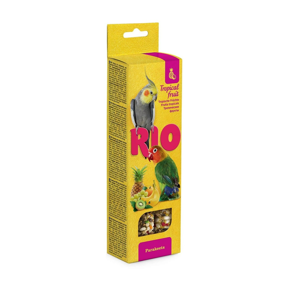 RIO 2×75 г палочки для средних попугаев с тропическими фруктами