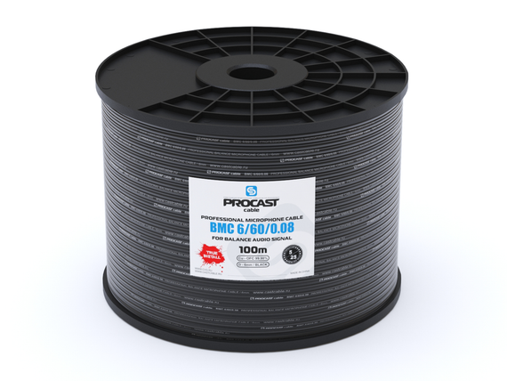 PROCAST cable BMC 6/60/0,08 - профессиональный балансный микрофонный (сигнальный) кабель
