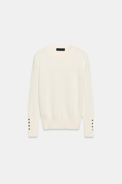 ZARA БАЗОВЫЙ ОДНОТОННЫЙ СВИТЕР, ЭКРЮ