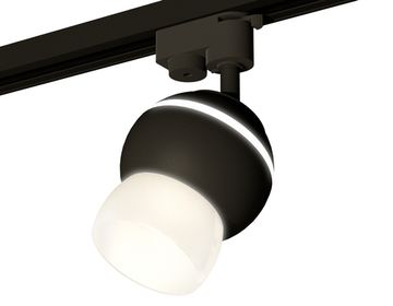 Комплект трекового однофазного светильника с подсветкой 1* MR16 GU5.3 LED 3W 4200K XT1102074 SBK/FR чёрный песок/белый матовый (A2521, C1102, N7177) Ambrella