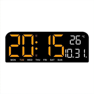 Часы настенные LED MIRROR GH0707 Orange&White