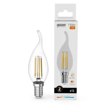 Лампа Свеча на ветру 12W 730lm 2700К Е14 LED 42112 Filament Elementary Gauss