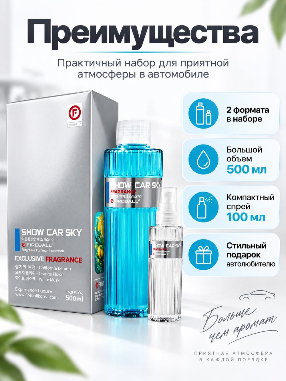 FIREBALL Ароматизатор Show Car SKY 500ml