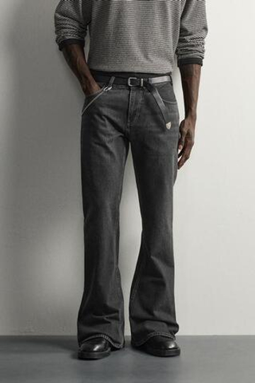 ZARA ДЖИНСЫ FLARE FIT, УГОЛЬНЫЙ