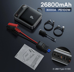 Устройство пусковое портативное бустер 26800mAh 3000A в коробке BASEUS BS-CH005