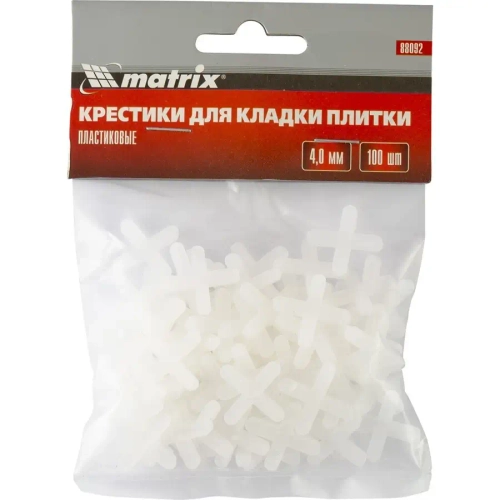 Крестики, 4,0 мм, для кладки плитки, 100 шт.// MATRIX 88092