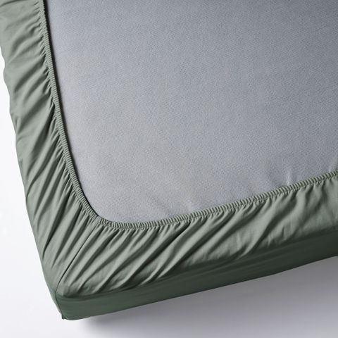 Простыня на резинке IKEA DVALA (ДВАЛА), Хаки, 180х200 см