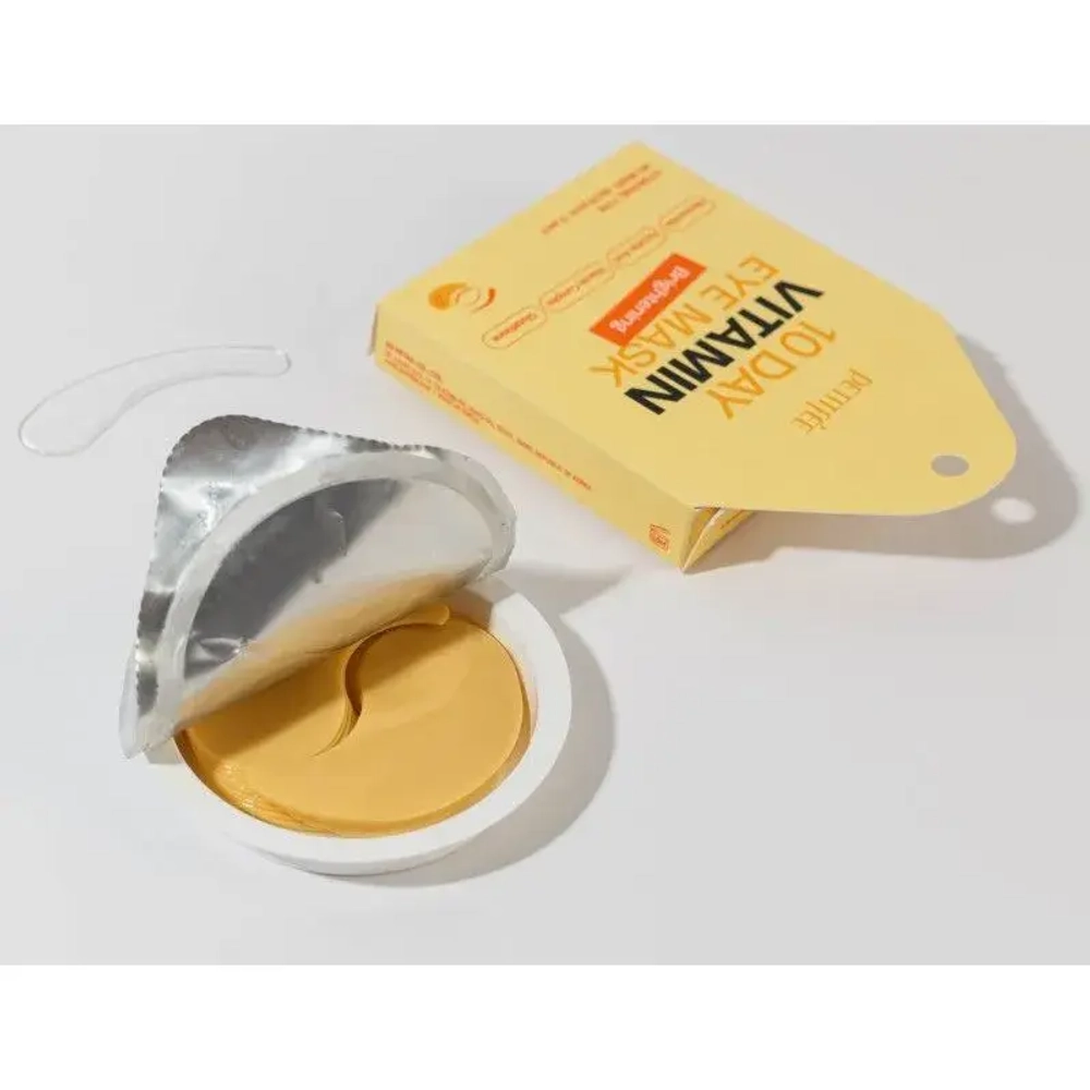 Petitfee 10Day Vitamin Eye Mask Brightening, 20ea, Гидрогелевые осветляющие патчи для глаз