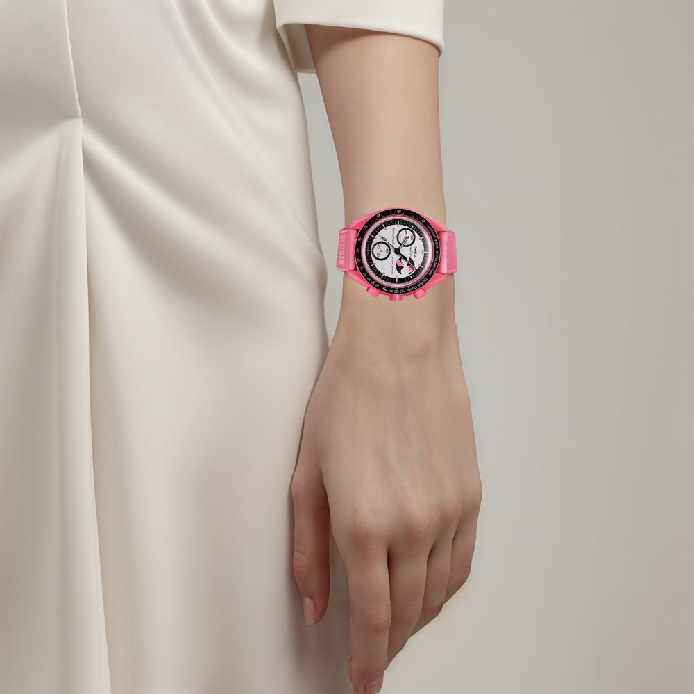 SWATCH X Omega Bioceramic MoonSWATCH Mission To The Pink Moon SO33P700
