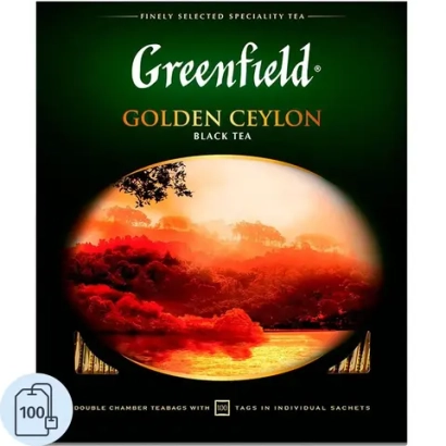 Чай чёрный Greenfield Golden Ceylon 100 пакетиков