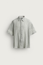 РУБАШКА RELAXED FIT С РЕЛЬЕФНЫМ ЭФФЕКТОМ — ZARA
